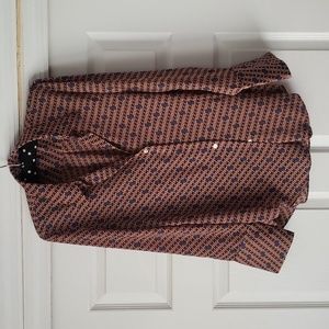 ZARA 'Z' Button-Down Blouse